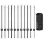 Juego de vallas jardín gris Conjunto de 2 Gris Metal 25 x 0.8 m | Foro24.es | Tu tienda online para hogar, jardín y más Foro24.es