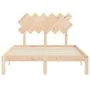 Estructura de cama con cabecero madera maciza 120x200 cm de vidaXL, Camas y somieres - Ref: Foro24-3193721, Precio: 115,48 €,...