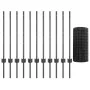 Juego de Cerca de Jardín Set de 2 Gris Acero Recubierto en Polvo von , Zaunpfosten - Ref: Foro24-3336116, Preis: 91,33 €, Rab...