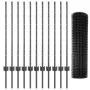 Set de Cercas de Jardín Set de 2 Gris Acero Recubierto en Polvo de , Postes de cerca - Ref: Foro24-3336117, Precio: 108,37 €,...
