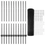 Set de Cercas de Jardín Set de 2 Gris Acero Recubierto en Polvo de , Postes de cerca - Ref: Foro24-3336117, Precio: 108,37 €,...