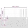 Juego de Vallas Euro Set de 3 Gris Metal 50 x 0.4 m | Foro24.es | Tu tienda online para hogar, jardín y más Foro24.es