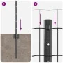 Set de Cerca Euro Set de 2 Gris Acero 10 x 0.8 m Duradero | Foro24.es | Tu tienda online para hogar, jardín y más Foro24.es