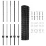 Juego de Cerca de Jardín Juego de 2 Gris by , fence posts - Ref: Foro24-3336132, Price: 77,96 €, Discount: %