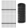Valla Euro Set de 3 Gris metal cubierto de PVC 50 x 0.6 m | Foro24.es | Tu tienda online para hogar, jardín y más Foro24.es