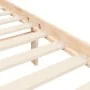 Bed frame with solid wood headboard 120x200 cm by vidaXL, Beds and slatted bases - Ref: Foro24-3193721, Price: 115,48 €, Disc...