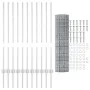 Juego de Cercas Juego de 2 Acero galvanizado 25 x 1 m Resistente by , fence posts - Ref: Foro24-3336225, Price: 184,73 €, Dis...