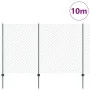 Cerca de Cadena de Eslinga con 10 Postes U Verde 1.5x10 m Acero | Foro24.es | Tu tienda online para hogar, jardín y más Foro24.es