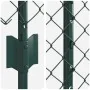 Cerca de Eslabones de Cadena con 22 postes en U Verde 1x25 m Acero | Foro24.es | Tu tienda online para hogar, jardín y más Foro24.es