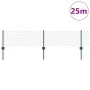 Cerca de Malla con 22 Postes en U Verde 0.4x25 m Acero by , fence posts - Ref: Foro24-3336249, Price: 102,11 €, Discount: %