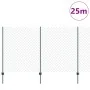 Cerca de Cadena con 22 postes U Verde 1.4x25 m Acero | Foro24.es | Tu tienda online para hogar, jardín y más Foro24.es