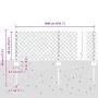 Cerca de eslabones de cadena con 10 postes en U gris 0.4x10 m acero | Foro24.es | Tu tienda online para hogar, jardín y más Foro24.es