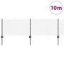 Valla de Cadena con 10 Postes en U Gris 0.6x10 m de Acero | Foro24.es | Tu tienda online para hogar, jardín y más Foro24.es