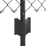Valla de Cadena con 10 Postes en U Gris 0.6x10 m de Acero | Foro24.es | Tu tienda online para hogar, jardín y más Foro24.es