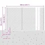 Cerca de Eslabones de Cadena con 20 Postes Gris 1.4x10 m Acero by , fence posts - Ref: Foro24-3336262, Price: 134,43 €, Disco...