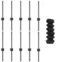Cerca de Cadena con 10 postes en U Gris 0.4x10 m Acero | Foro24.es | Tu tienda online para hogar, jardín y más Foro24.es