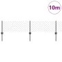 Cerca de Cadena con 10 postes en U Gris 0.4x10 m Acero | Foro24.es | Tu tienda online para hogar, jardín y más Foro24.es