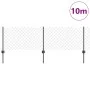 Cerca de Eslabones con 10 Postes U Gris 0.6x10 m Acero | Foro24.es | Tu tienda online para hogar, jardín y más Foro24.es