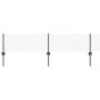 Cerca de Cadena con 10 postes en U Gris 0.4x10 m Acero | Foro24.es | Tu tienda online para hogar, jardín y más Foro24.es