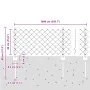 Cerca de Cadena con 10 postes en U Gris 0.4x10 m Acero | Foro24.es | Tu tienda online para hogar, jardín y más Foro24.es
