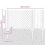 Cerca de Eslabones con 10 Postes U Gris 0.6x10 m Acero | Foro24.es | Tu tienda online para hogar, jardín y más Foro24.es