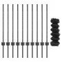 Cerca de Eslabones de Cadena con 10 Postes en U Gris 0.8x10 m Acero by , fence posts - Ref: Foro24-3336267, Price: 85,43 €, D...