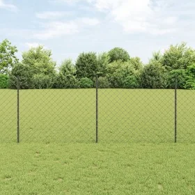 Cerca de Eslabones de Cadena con 20 postes en U Gris 1x10 m Acero by , fence posts - Ref: Foro24-3336268, Price: 99,30 €, Dis...