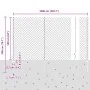 Cerca de Cadena con 20 postes U Gris 1.6x10 m Acero | Foro24.es | Tu tienda online para hogar, jardín y más Foro24.es
