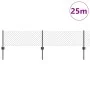 Cerca de Malla con 22 Postes en U Gris 0.4x25 m de Acero | Foro24.es | Tu tienda online para hogar, jardín y más Foro24.es
