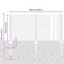 Cerca de Cadena con 22 Postes U Gris 0.6x25 m de Acero by , fence posts - Ref: Foro24-3336274, Price: 138,38 €, Discount: %