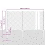 Cerca de Cadena con 22 postes en U Gris 0.8x25 m Acero by , fence posts - Ref: Foro24-3336275, Price: 169,02 €, Discount: %