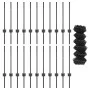 Cerca de Eslabón de Cadena con 22 postes en U Gris 0.6x25 m de acero by , fence posts - Ref: Foro24-3336278, Price: 128,13 €,...