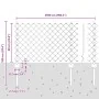 Cerca de Eslabón de Cadena con 22 postes en U Gris 0.6x25 m de acero by , fence posts - Ref: Foro24-3336278, Price: 128,13 €,...