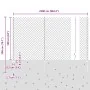 Cerca de Malla con 44 Postes U Gris 1.6x25 m Acero | Foro24.es | Tu tienda online para hogar, jardín y más Foro24.es
