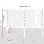 Cerca de Malla con 10 postes en U Plateada 0.6x10 m Acero | Foro24.es | Tu tienda online para hogar, jardín y más Foro24.es