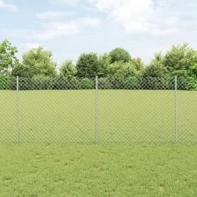 Cerca de Malla con 20 U Postes Plateados 1x10 m Acero by , fence posts - Ref: Foro24-3336288, Price: 106,53 €, Discount: %