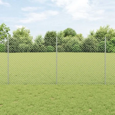 Cerca de eslabones de cadena con 20 postes en U Plateado 1.2x10 m Acero by , fence posts - Ref: Foro24-3336289, Price: 121,13...