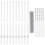 Cerca de eslabones de cadena con 20 postes en U Plateado 1.2x10 m Acero by , fence posts - Ref: Foro24-3336289, Price: 121,13...