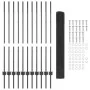 Cerca de alambre soldado con 22 postes U gris 1.2x25 m acero de , Postes de cerca - Ref: Foro24-3336603, Precio: 116,46 €, De...