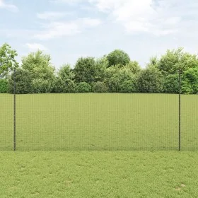 Juego de Cercas Set de 2 Gris Metal 25 x 1.5 m