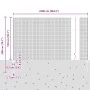Juego de Cercas Set de 2 Gris Metal 25 x 1.5 m Duradero | Foro24.es | Tu tienda online para hogar, jardín y más Foro24.es
