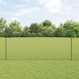 Juego de Cercas de Alambre Soldado Set de 2 Gris Metal Grande by , fence posts - Ref: Foro24-3336612, Price: 148,06 €, Discou...
