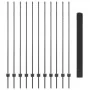 Juego de Cercas de Alambre Soldado Set de 2 Gris Metal Grande by , fence posts - Ref: Foro24-3336612, Price: 148,06 €, Discou...