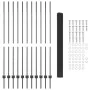 Juego de Cercas de Alambre Soldado Set de 2 Gris Metal Grande by , fence posts - Ref: Foro24-3336612, Price: 148,06 €, Discou...