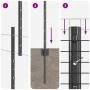 Juego de Cercas de Alambre Soldado Set de 2 Gris Metal Grande by , fence posts - Ref: Foro24-3336612, Price: 148,06 €, Discou...