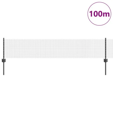 Cerca de Alambre Soldado con 44 U Posts Gris 0,4x100 m de Acero | Foro24.es | Tu tienda online para hogar, jardín y más Foro24.es