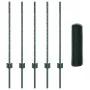 Postes de Cerca 5 pcs U-Channel Verde 80 cm Acero, Cerca Hexagonal Verde 0.8x10 m Acero by , fence posts - Ref: Foro24-333667...