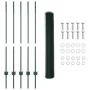 Postes de Cerca 5 pcs U-Channel Verde 120 cm Acero, Cerca Hexagonal Verde 1.2x10 m Acero de , Postes de cerca - Ref: Foro24-3...