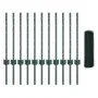Postes de Valla 11 pcs U-Channel Verde 60 cm Acero, Valla Hexagonal Verde 0.6x25 m Acero | Foro24.es | Tu tienda online para hogar, jardín y más Foro24.es