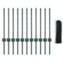 Postes de Cerca 11 pcs U-Channel Verde 60 cm Acero, Cerca Hexagonal Verde 0,6x25 m Acero de , Postes de cerca - Ref: Foro24-3...